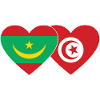 Mauritania Tunisia Flag Heart