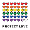 Protect Love Pixel Art LGTBQAI+
