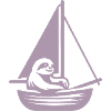 Summer Sailing Sloth Silhouette Cool