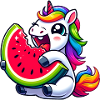 Einhorn Wassermelone Sommerdesign