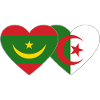Algeria Mauritania Flag Heart