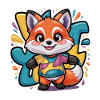 friendly children's fox