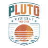 Pluto glömmer aldrig 1930-2006 rymdmotiv
