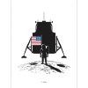 Astronaute et drapeau de l’alunissage