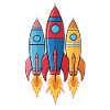 Space Rockets Adventure Flying High