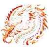 Bunter Feuerdrache für Drachenfans