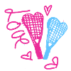 Tennis, love, illustration