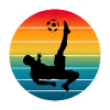 Retro sunset Soccer game lover