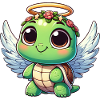 Sacred Turtle Angel with Wings
