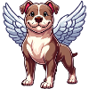 Pitbull Angel Dog Wings Design