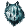 Wolf Head Silhouette Design
