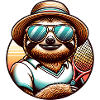 Cool Sloth Tennis Player Design