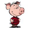 Little Funny Pig Boy