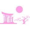 Japan Gate Silhouette