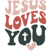 Gesù ti ama ti ama Christian Design