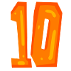 Dix 10 Numéro Orange