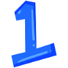 Number 1 blue