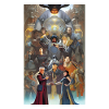 Abstracted futuristic family portrait