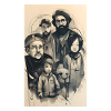 Group family ink portrait