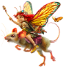 Fairy rides on mouse