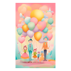 Dads & daughters in pastel balloons