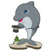 Delfin Zauberer Zylinder