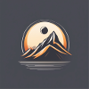 Berg mit Mond