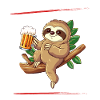 Sloth Booze Loving Dear Full