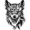 Wolf black and white