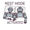 Funny Sleeping Robot Rest Mode