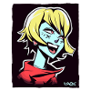 Cool and happy anime girl