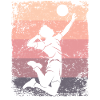 Volleyball Player Retro Beach Volleyball