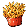 Portion of French fries