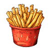 French fries portion