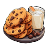 Chocolate Chip Cookies and Milk