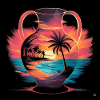 Tropical Sunset Vase