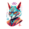 Japansk Kitsune maske Kawaii ræveånd