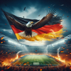 Deutscher Adler im Fußballstadion