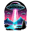 UFO Alien Abduction Illustration 5