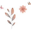 Lettre e fleurs sauvages aquarelles