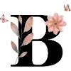 Buchstabe b Wildblumen Aquarelle