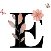 Lettre e fleurs sauvages aquarelles