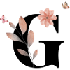Buchstabe g Wildblumen Aquarelle