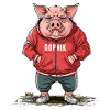 Large Slavic Gopnik Pig