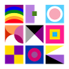 Love is like art – colorful – LGBTQIA+ geometric