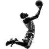 Silhouette of a basketball player