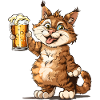 Cat with beer