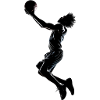 silhouette d’un basketteur