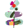 Blume Collage künstlerisch Geschenkidee