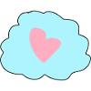 Cloud Blue Symbol Heart Love